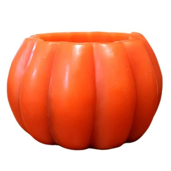 New Pumpkin Candle Halloween Jack O Lantern Autumn Fall Decor 3 Wick Heavy VTG - Picture 6 of 9